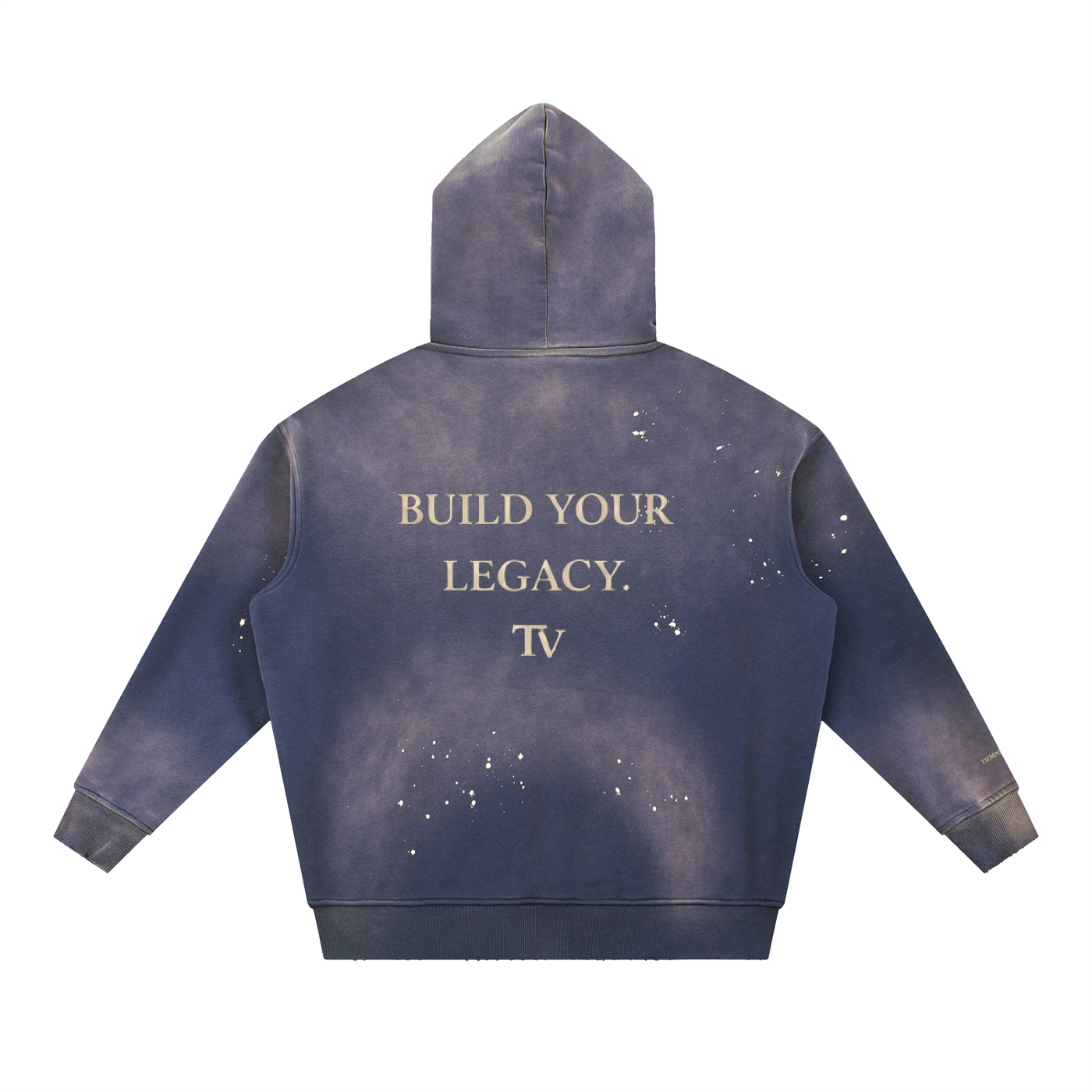 Vintage Washed Frayed Fleece Hoodie