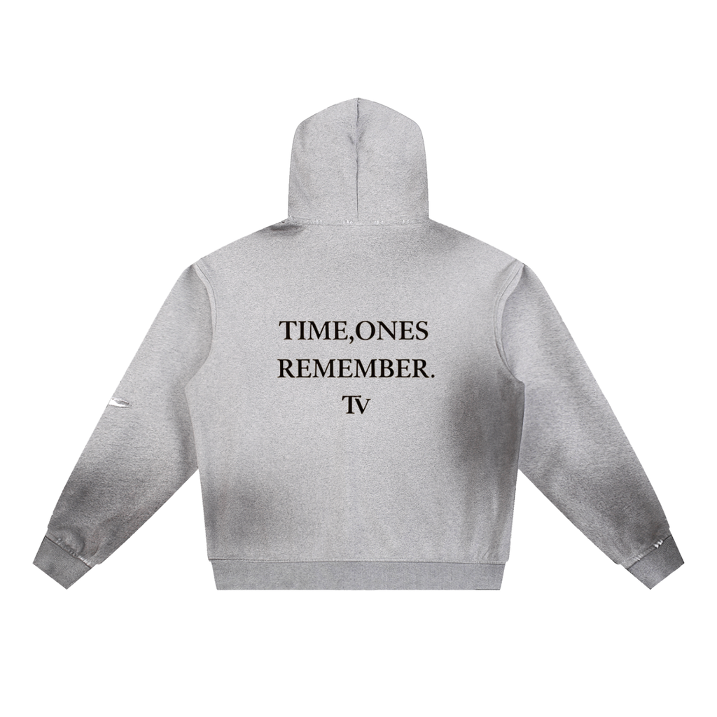 Sun Fade Frayed Fleece Hoodie