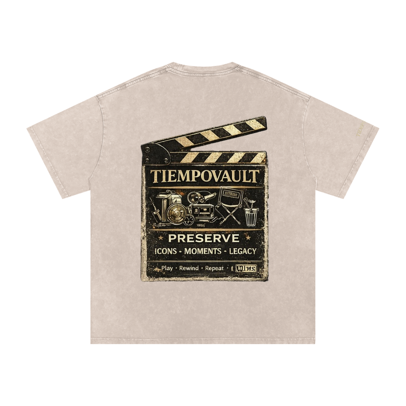 Snow Washed Oversized Cotton T-Shirt