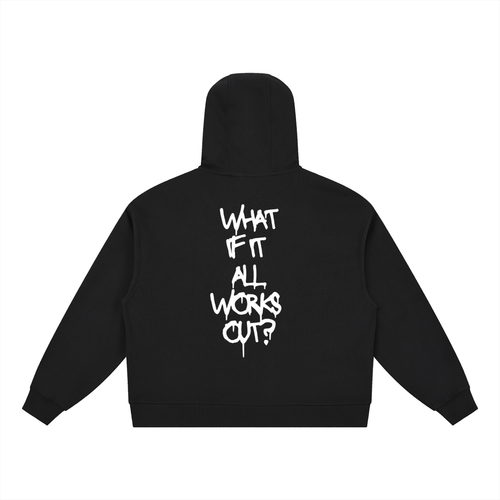 Boxy Button Placket Hoodie